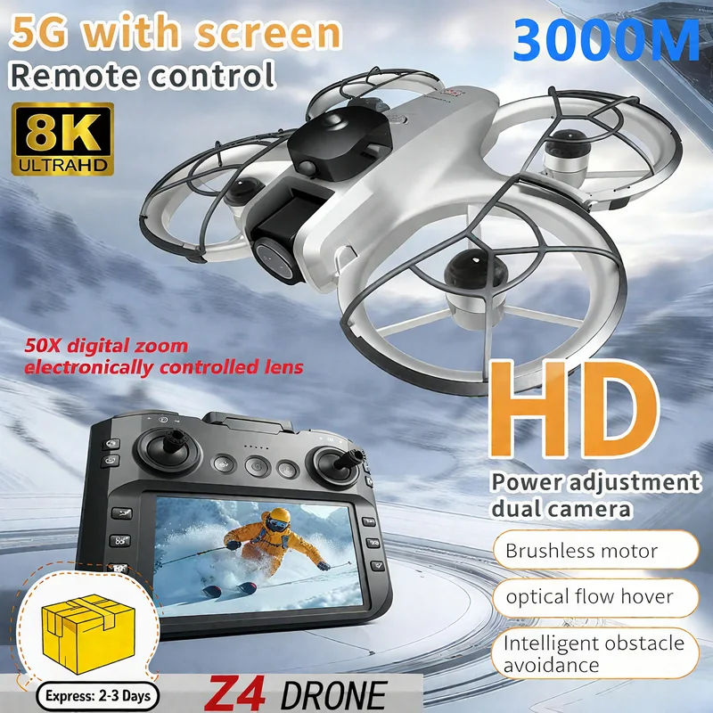 Kids Outdoor House - 新型MINI Z4ドローン 4KプロフェッショナルWIFI 5Gドローン 長時間飛行 障害物回避