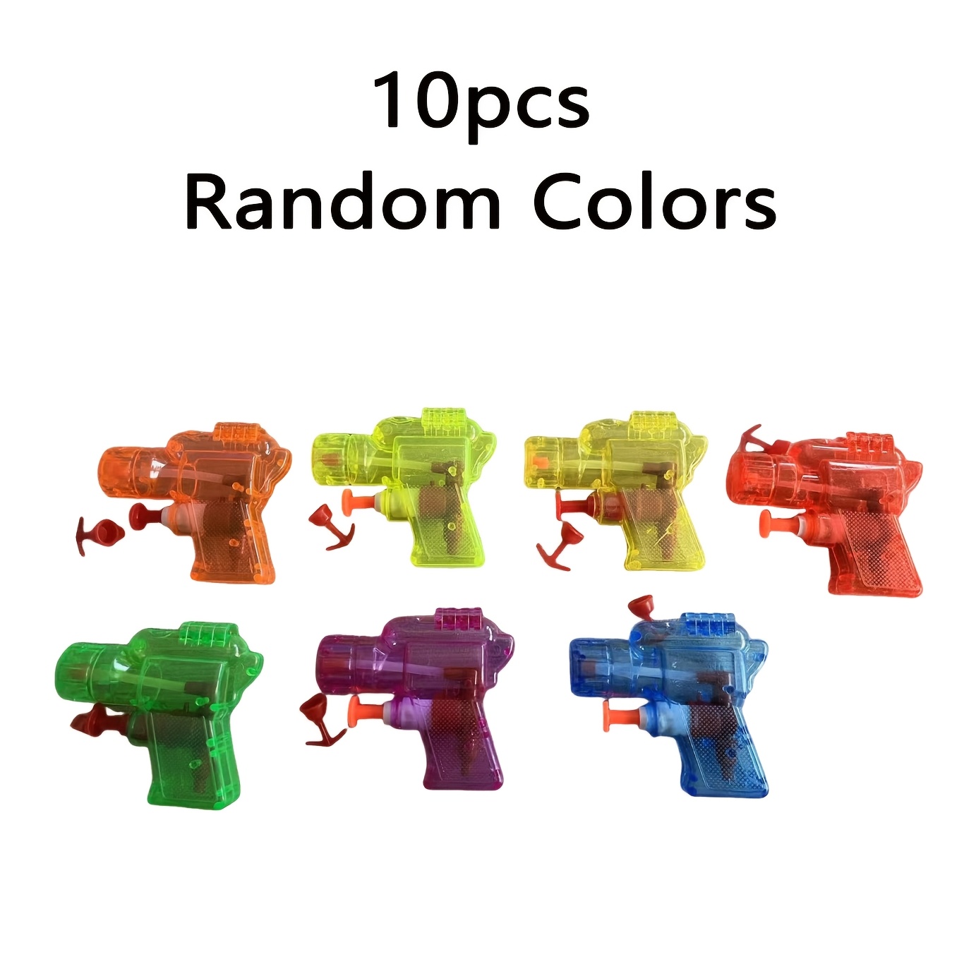 Kids Outdoor Games For Party - 10個入りミニ透明ポケット水鉄砲、ランダムカラー夏の屋外水遊びおもちゃ、ビーチプールゲーム、子供の誕生日パーティーギフト