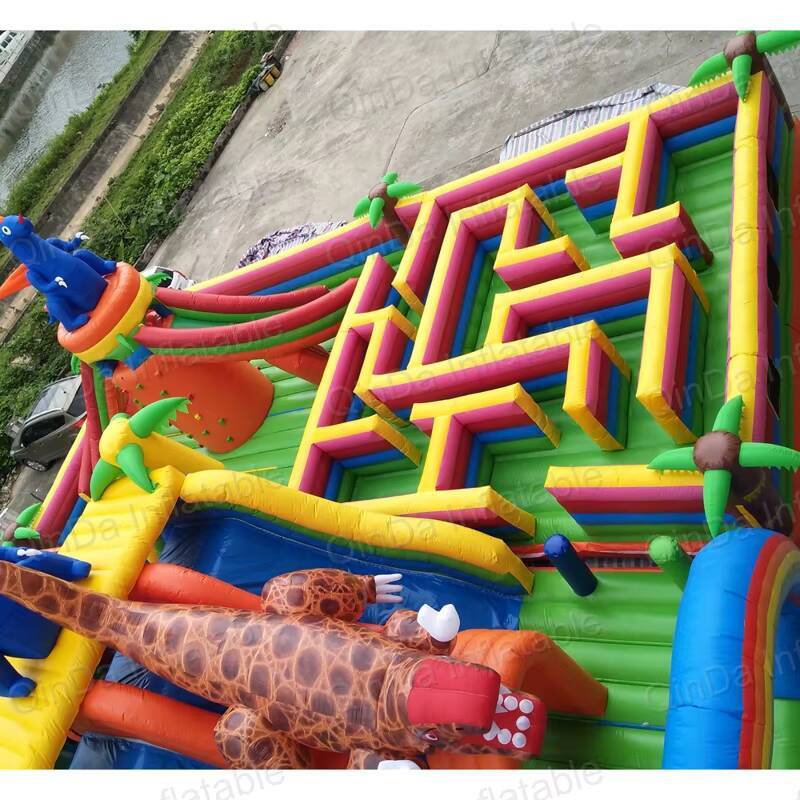 Kids Outdoor Obstacle Course Equipment - 2017 人気の屋外遊具カスタム撹拌大人 5K インフレータブル障害物コースドラゴン Phome 面白い子供市