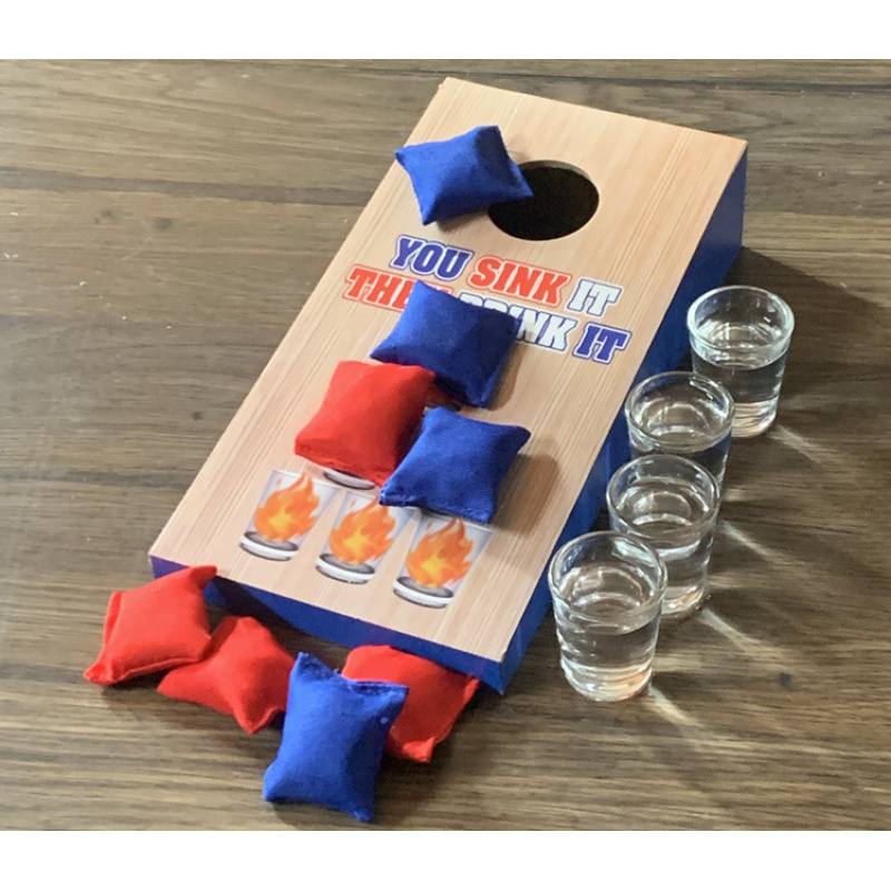 Kids Outdoor Games For Party - 1セット木製投げゲームボード ポータブル屋外パーティー用品 大人子供向け カーニバルガーデンパーティーゲーム 砂袋投げおもちゃ