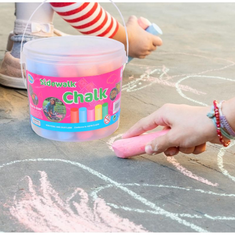 Kids Outdoor Chalkboard - 洗えるジャンボ歩道カラーチョーク 子供と大人用 教室の黒板や屋外の遊び場にペイント パーティーへのギフトに最適
