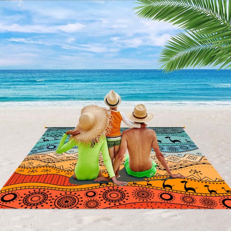 Kids Outdoor Mat Waterproof - 大型防水ビーチブランケット,サンドプルーフ,ポータブル,折りたたみ式,アウトドアマット,ピクニックブランケット,家族,子供,大人向け