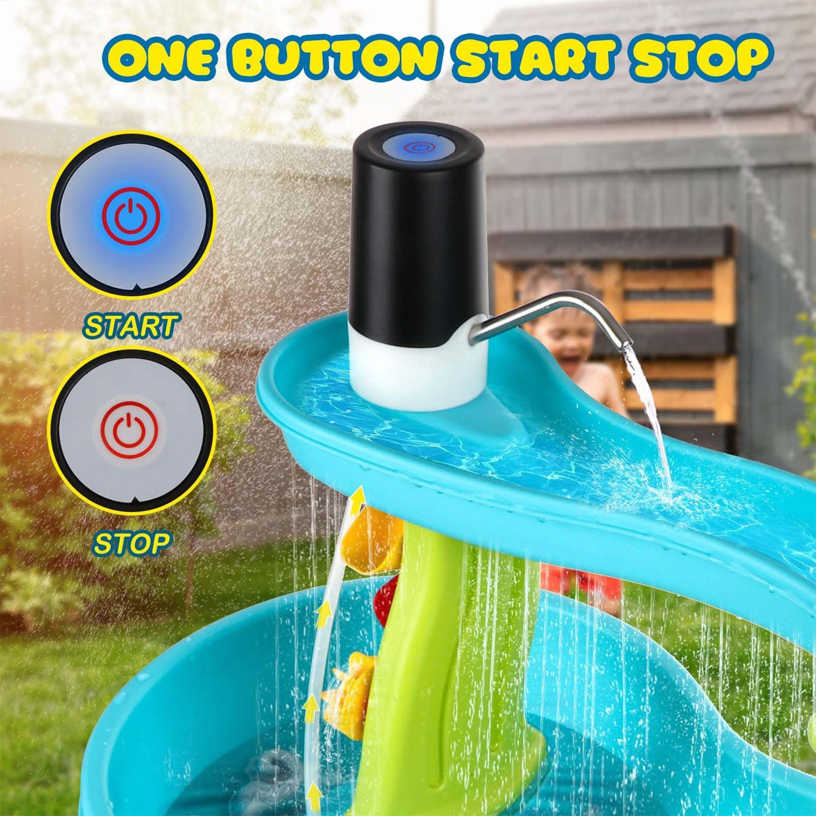 Kids Outdoor Water Table - 小型コードレス充電式ウォーターテーブルポンプ、電池式屋外玩具、砂遊びアクセサリー、子供、男の子、女の子向け
