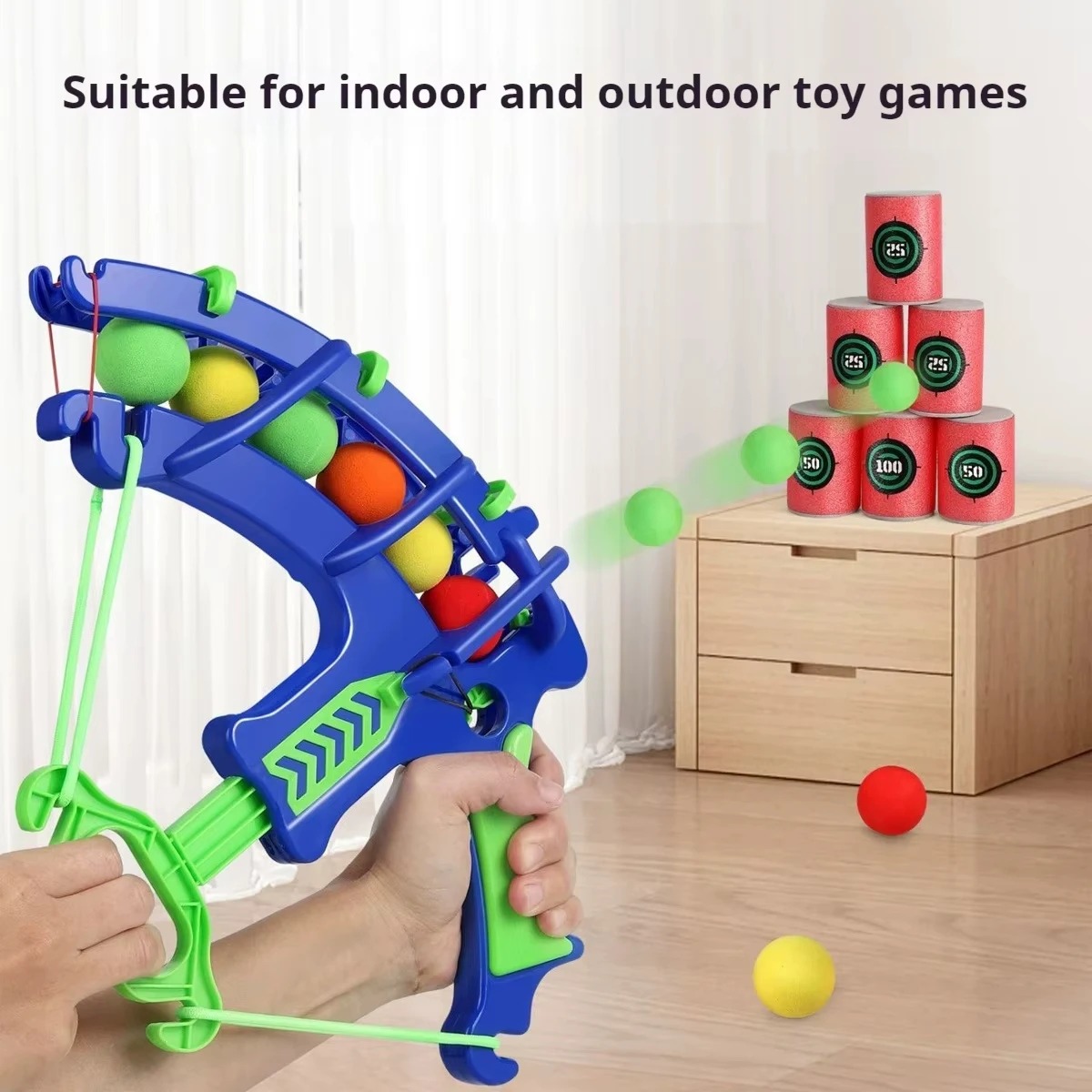 Kids Outdoor Games For Party - 投げスポーツスリングショットターゲットバブルガンソフトボール子供のおもちゃ自動石鹸ブロワー屋外パーティーゲーム子供男の子の誕生日プレゼント