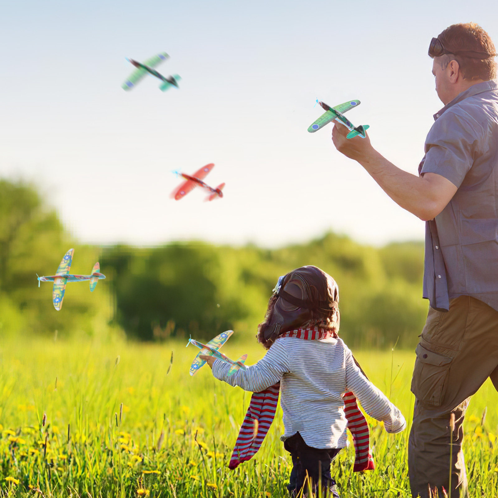 Kids Outdoor Fun - 36個のフォーム飛行機モデル 高品質で安全な非動力グライダー飛行機 子供用 屋外遊び 創造的でインタラクティブな楽しいギフト