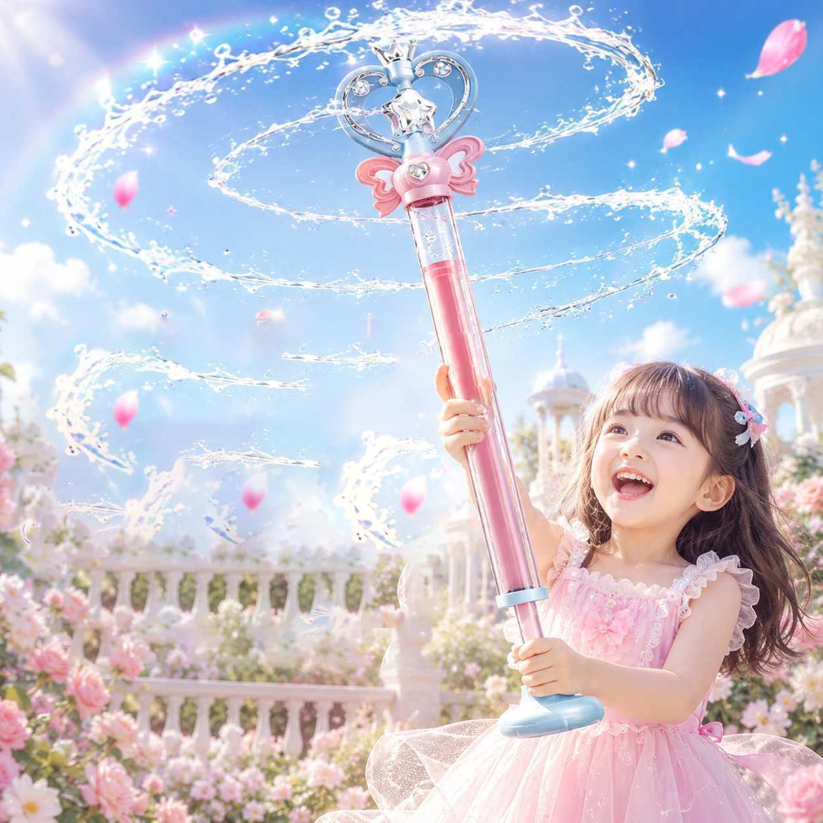 Kids Outdoor Games For Party - ウォーターソーカー フェアリーワンドデザイン 引き出し式 夏のゲーム ウォーターソーカー 子供用