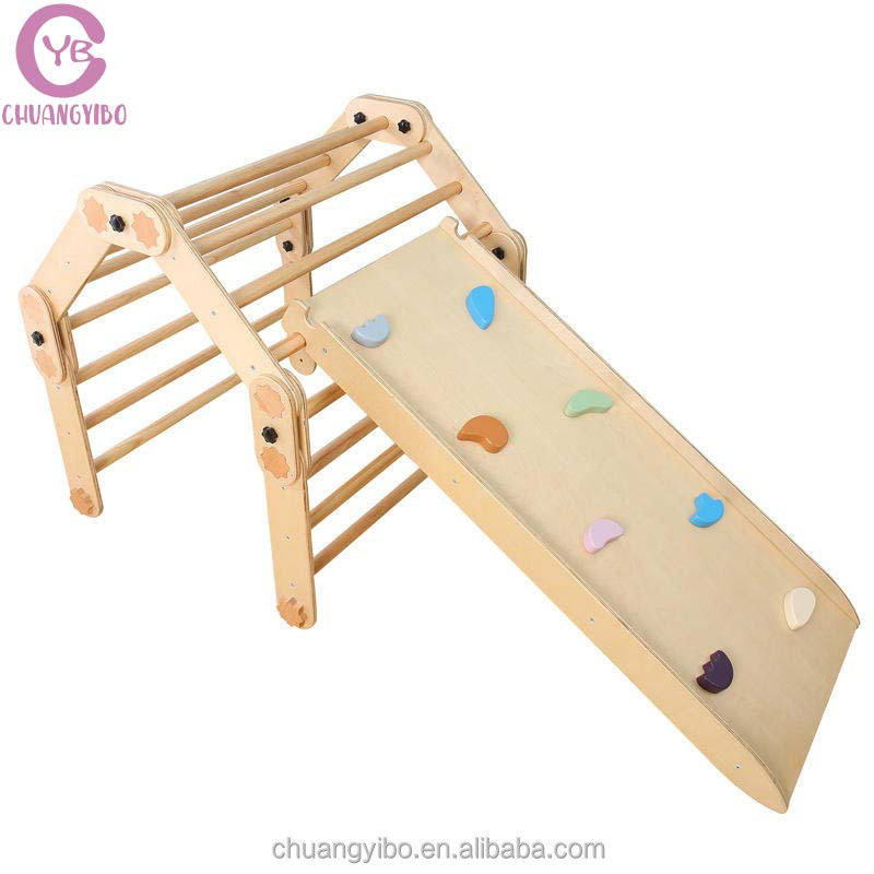 Kids Outdoor Wooden Climbing Frame - ジャングルジム キッズ アウトドア キッズクライマー モンテッソーリ 幼児用