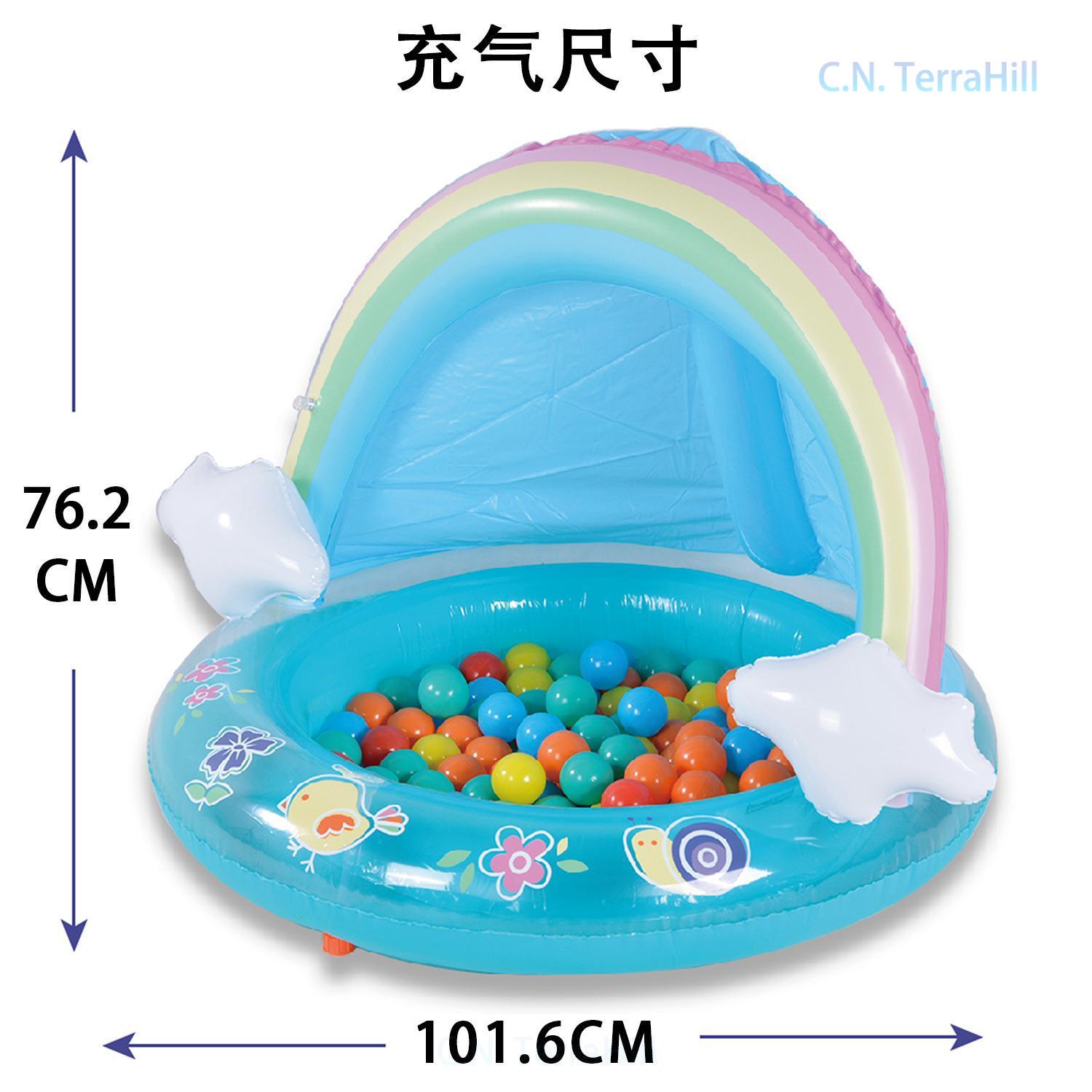 子供用インフレータブルスプラッシュプール、レインボースプリン - Kids Outdoor Water Table のレビューと価格