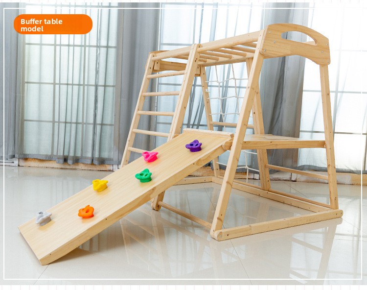 ジャングルジム キッズ 屋外 室内 子供用 木製滑り台 ベビ - Kids Outdoor Wooden Climbing Frame のレビューと価格