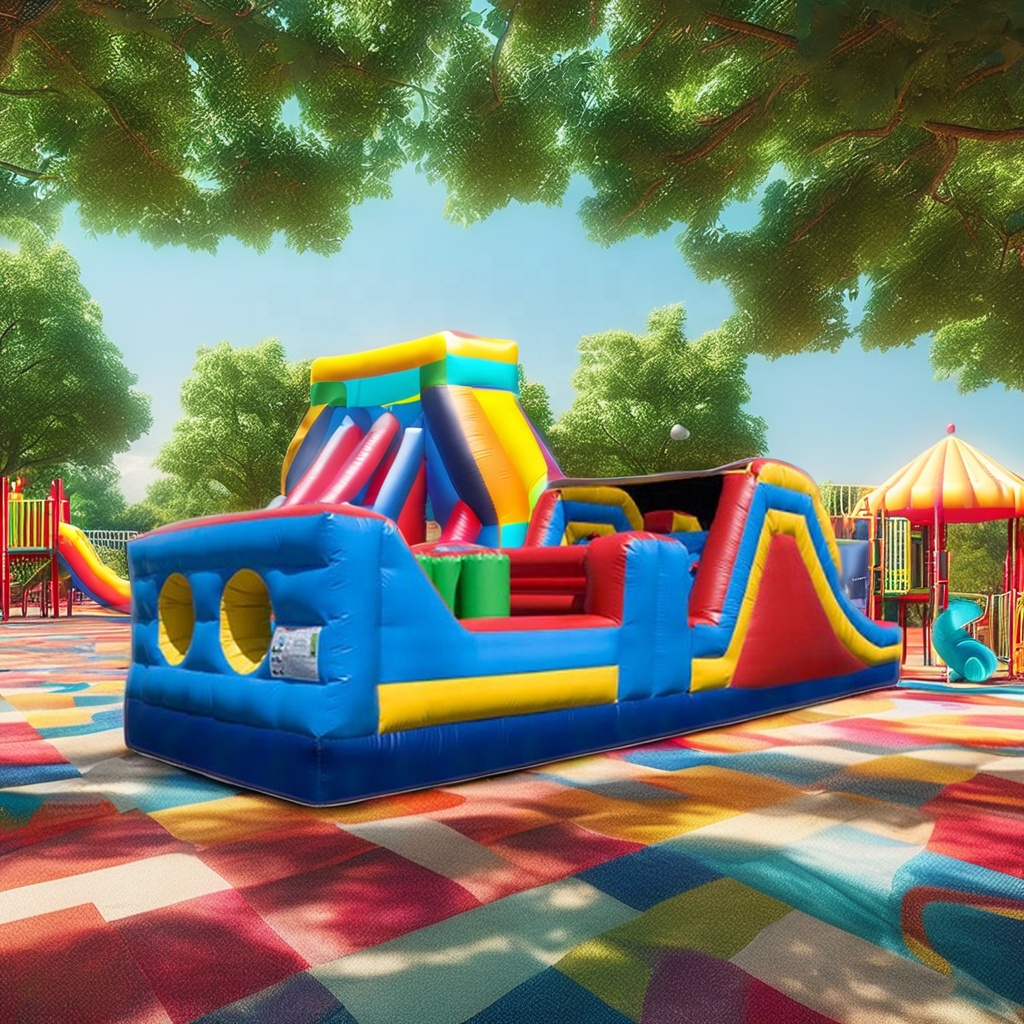 巨大な業務用インフレータブルバウンサー障害物コース遊具、楽し - Kids Outdoor Obstacle Course Equipment のレビューと価格
