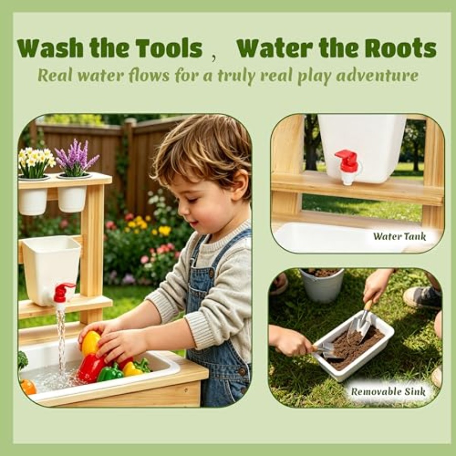 クリアビュープランター付き屋外用キッズポッティングベンチ、天 - Kids Outdoor Chalkboard のレビューと価格