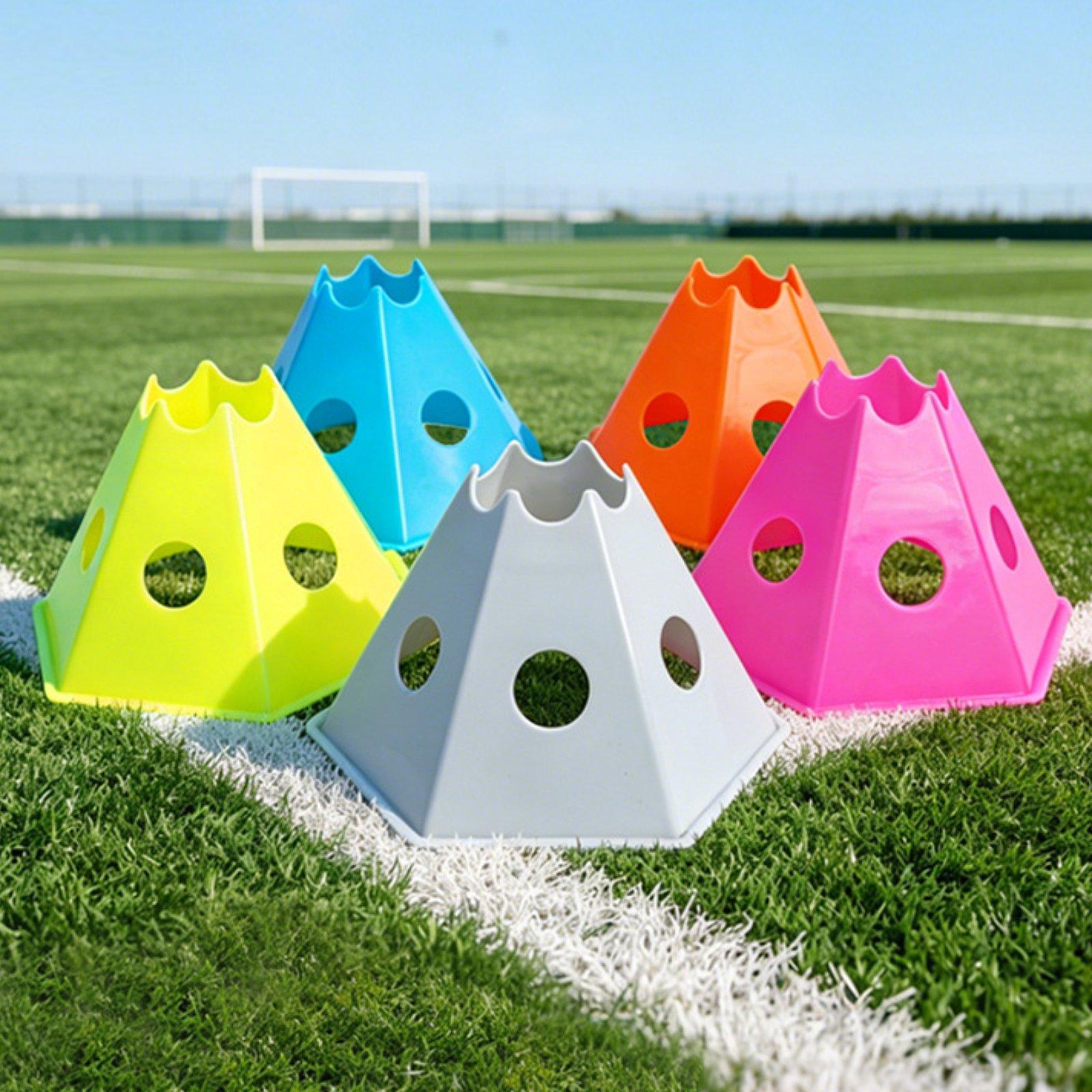 5x サッカーコーン トレーニング用 穴あき障害物コース用  - Kids Outdoor Obstacle Course Equipment のレビューと価格