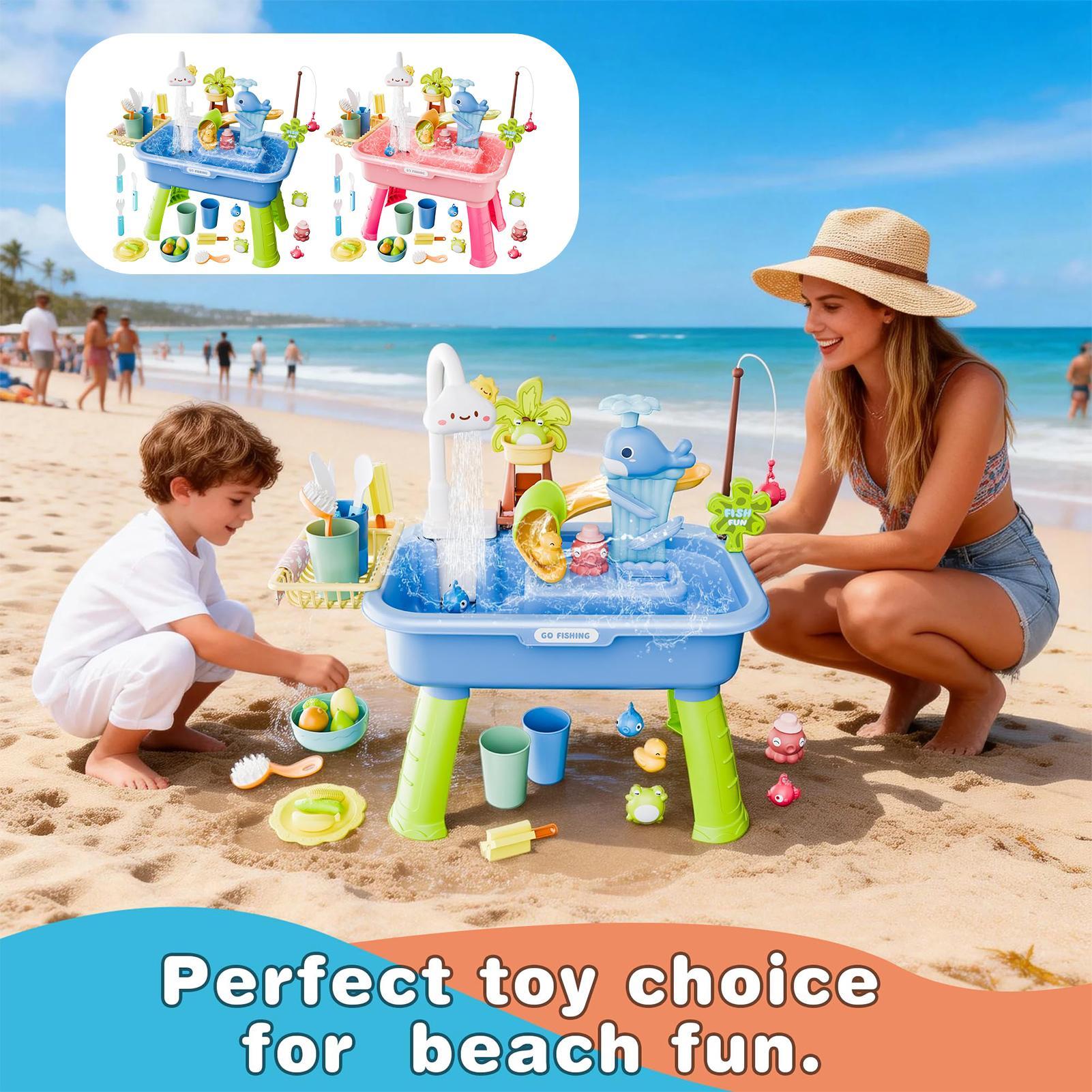 子供用キッチンおもちゃ 電動で楽しい水遊び 取り外し可能なテ - Kids Outdoor Water Table のレビューと価格