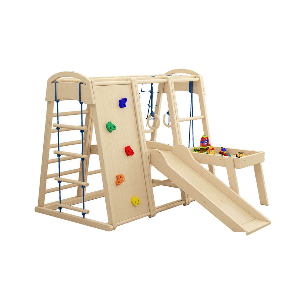 屋内屋外兼用木製子供用モンテッソーリクライミングジムフレーム - Kids Outdoor Wooden Climbing Frame のレビューと価格