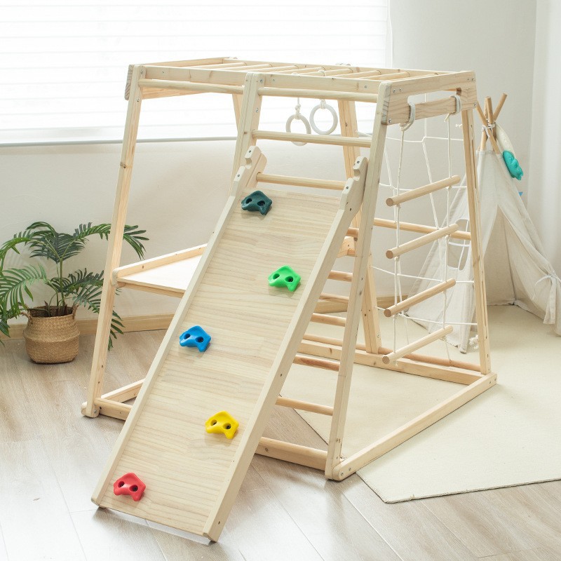ジャングルジム キッズ アウトドア ソリッド ベビー感覚トレ - Kids Outdoor Wooden Climbing Frame のレビューと価格