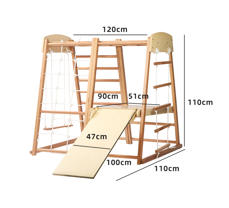 子供用屋内外モンテッソーリクライミングジム 7 in 1 キ - Kids Outdoor Wooden Climbing Frame のレビューと価格