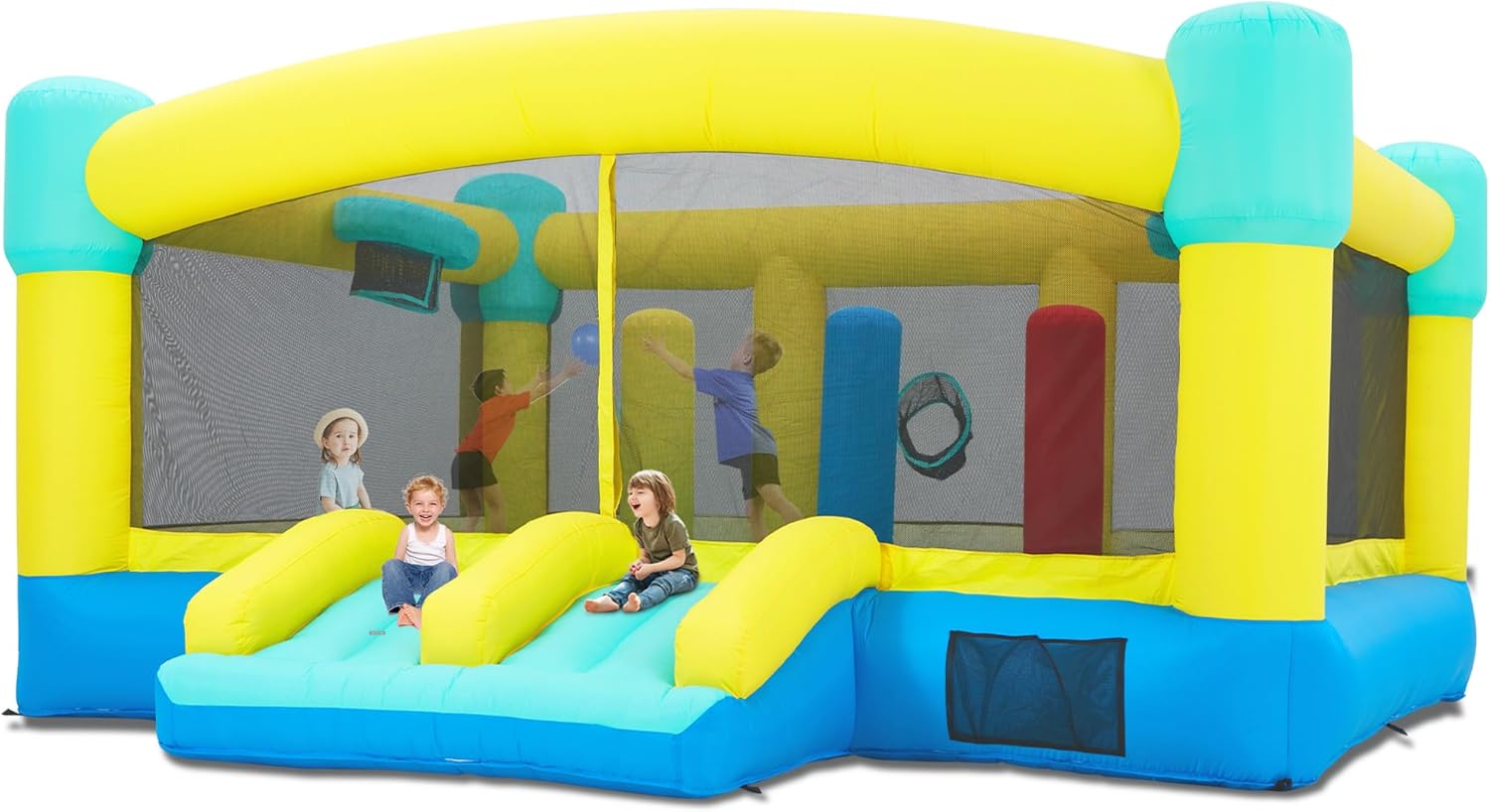 大型バウンスハウス、15 x 14.8フィートの子供用インフ - Kids Outdoor House のレビューと価格