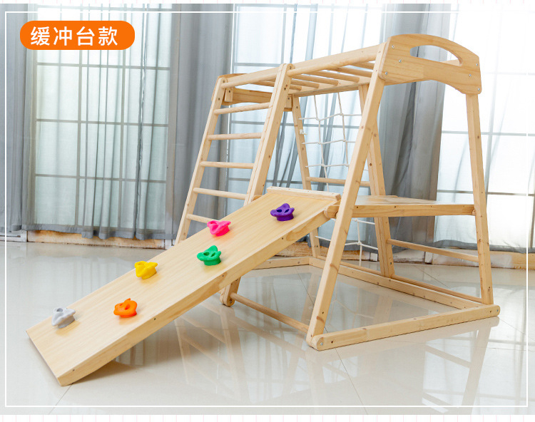 ジャングルジム キッズ 屋外用 子供用 室内用 木製滑り台  - Kids Outdoor Wooden Climbing Frame のレビューと価格