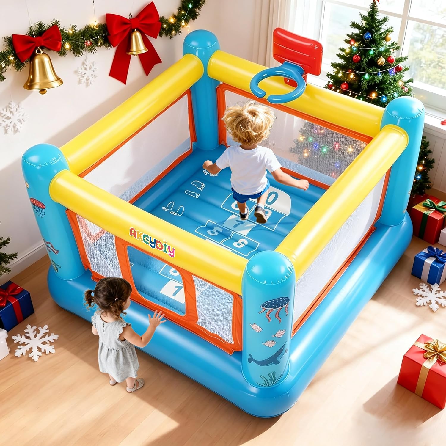 バウンスハウス、子供用PVC製インフレータブルバウンスハウス - Kids Outdoor House のレビューと価格