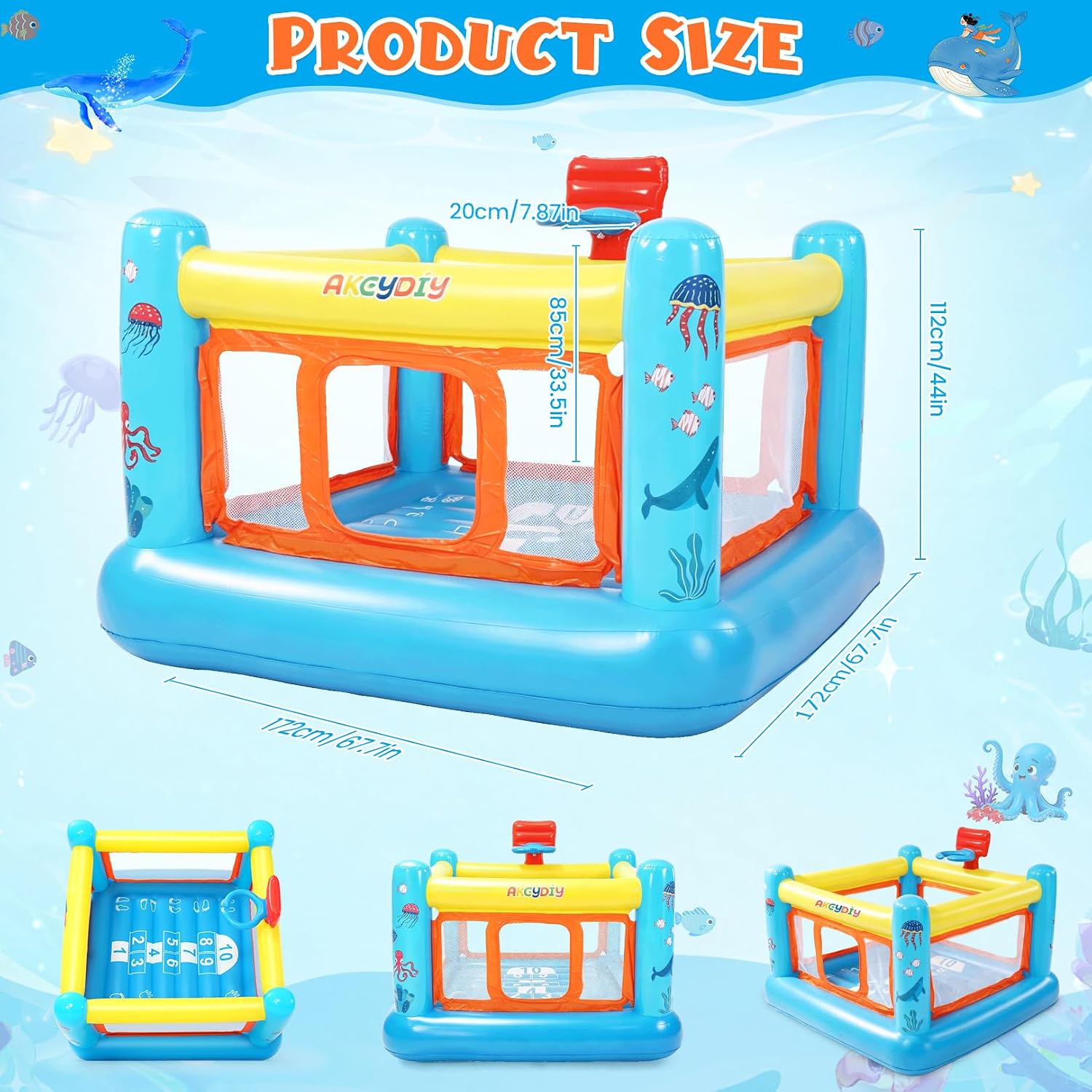 バウンスハウス、子供用PVC製インフレータブルバウンスハウス - Kids Outdoor House のレビューと価格
