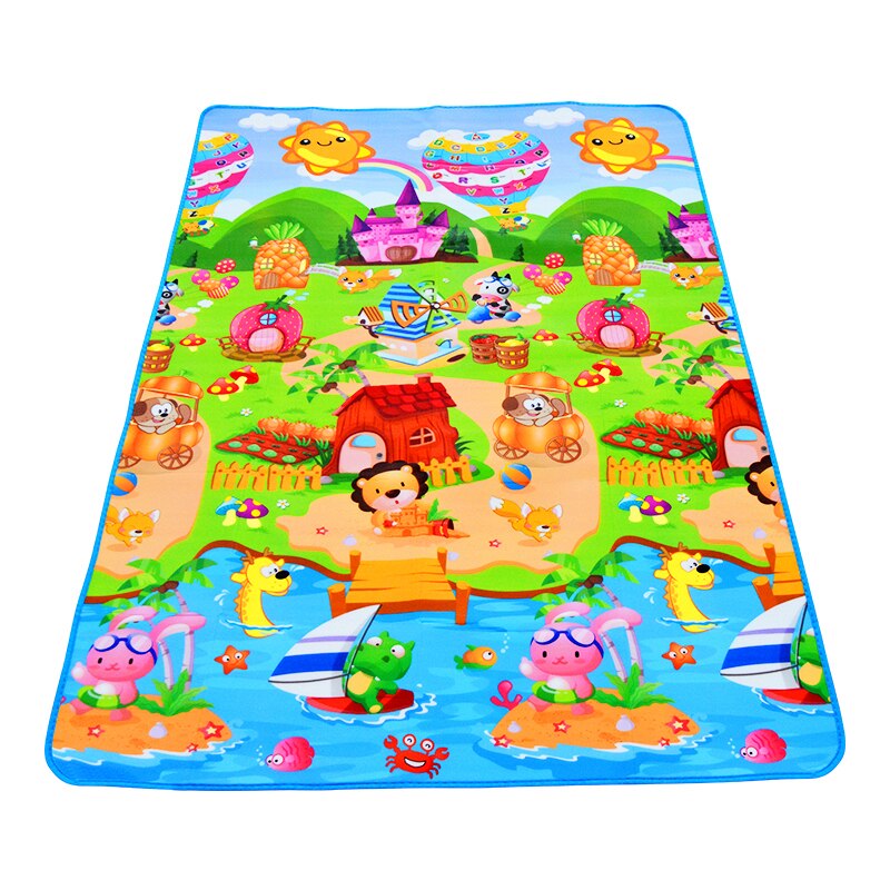ベビープレイマット180x120x0.3cm子供用クロールカ - Kids Outdoor Mat Waterproof のレビューと価格
