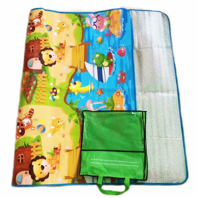 ベビープレイマット180x120x0.3cm子供用クロールカ - Kids Outdoor Mat Waterproof のレビューと価格