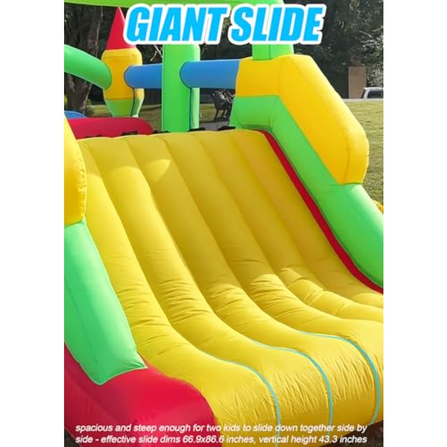裏庭用屋外インフレータブルバウンスハウス障害物コース、3～6 - Kids Outdoor House のレビューと価格