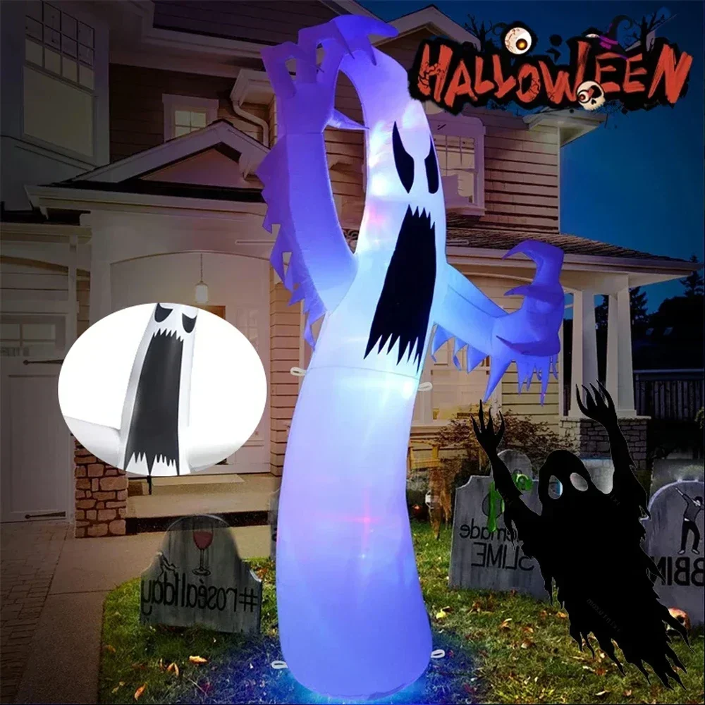 ハロウィンインフレータブル怖いゴースト LED ライト付き子 - Kids Outdoor House のレビューと価格