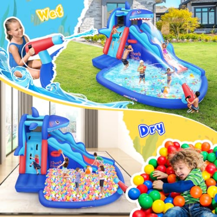 屋外/屋内兼用インフレータブルウォータースライドバウンスハウ - Kids Outdoor House のレビューと価格