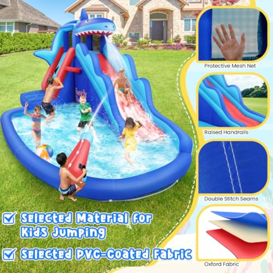 屋外/屋内兼用インフレータブルウォータースライドバウンスハウ - Kids Outdoor House のレビューと価格