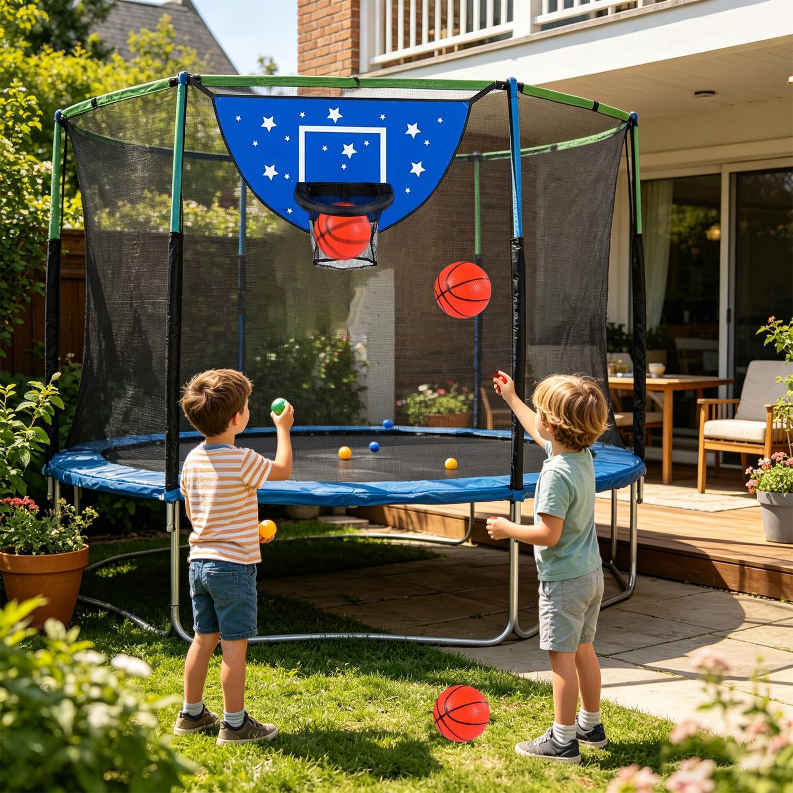 バスケットボールゴール トランポリン用 ダーツボード付き 楽 - Kids Outdoor Fun のレビューと価格