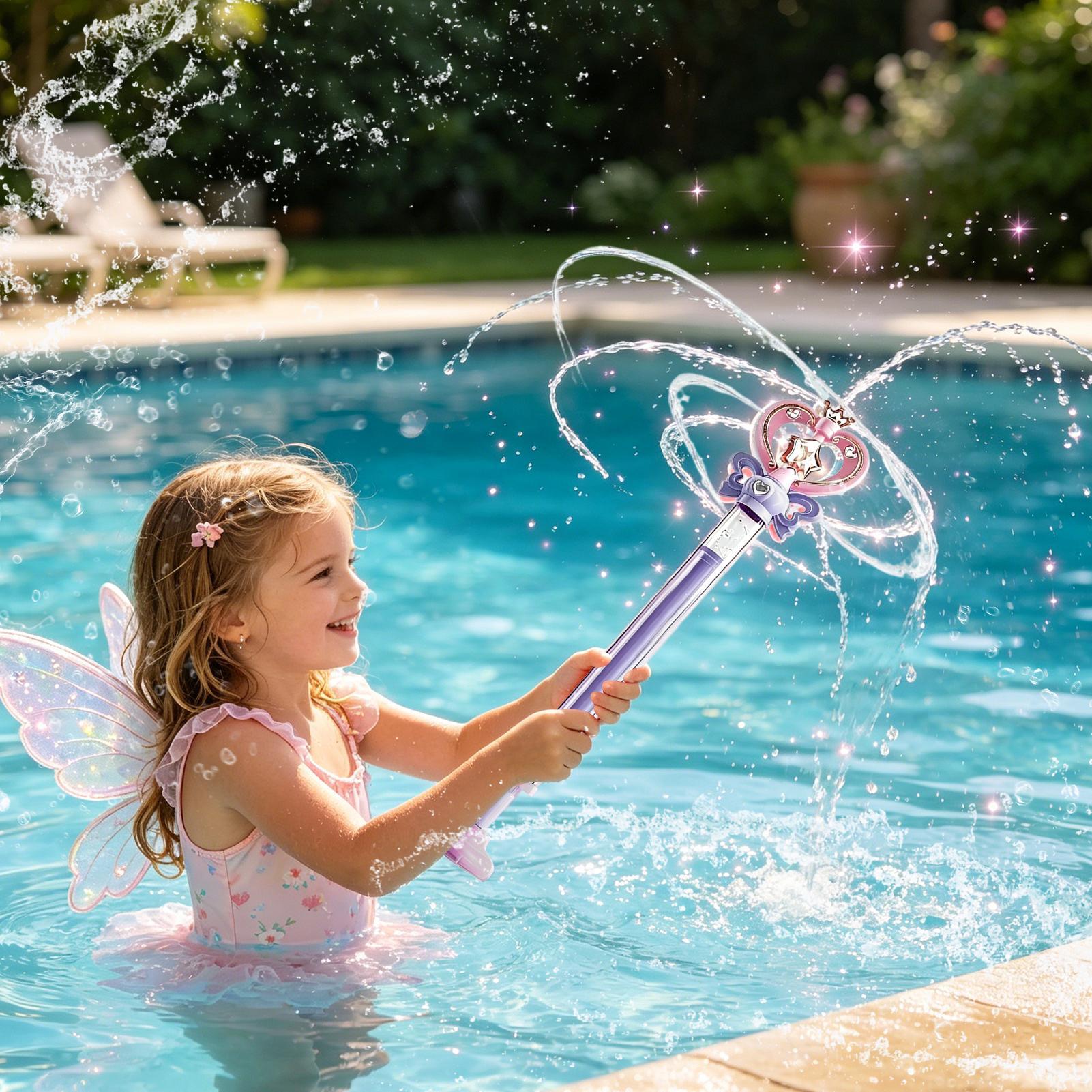 ウォーターソーカー フェアリーワンドデザイン 引き出し式 夏 - Kids Outdoor Games For Party のレビューと価格