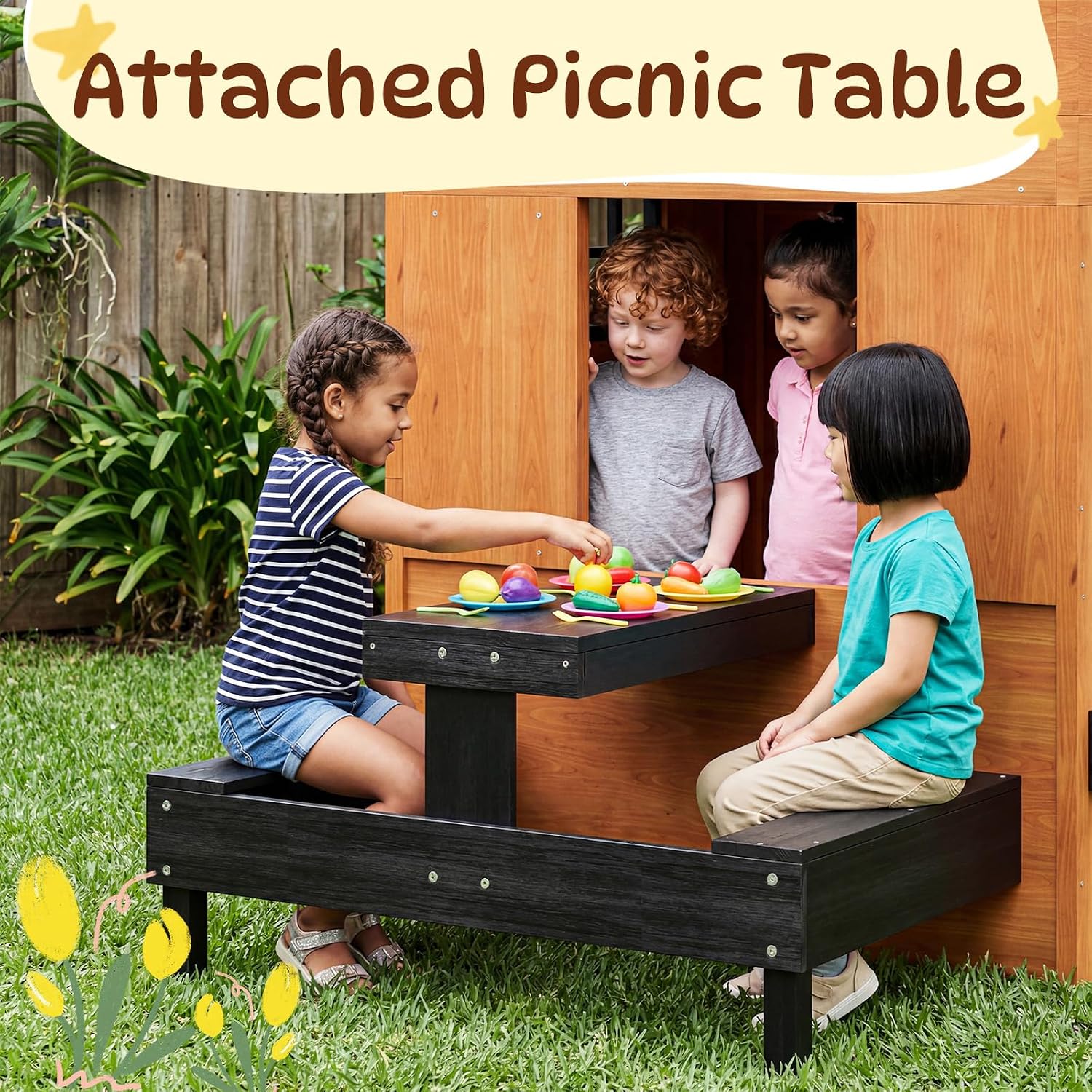 ノルディヴァル アウトドアプレイハウス モダンなモミ材製 キ - Kids Outdoor Chalkboard のレビューと価格