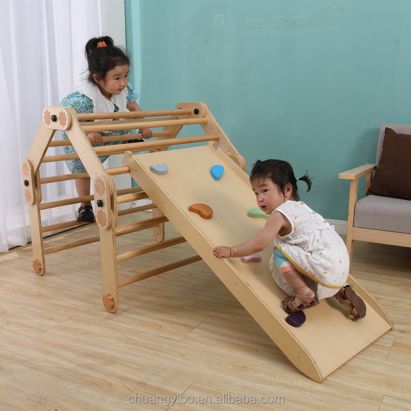 ジャングルジム キッズ アウトドア キッズクライマー モンテ - Kids Outdoor Wooden Climbing Frame のレビューと価格