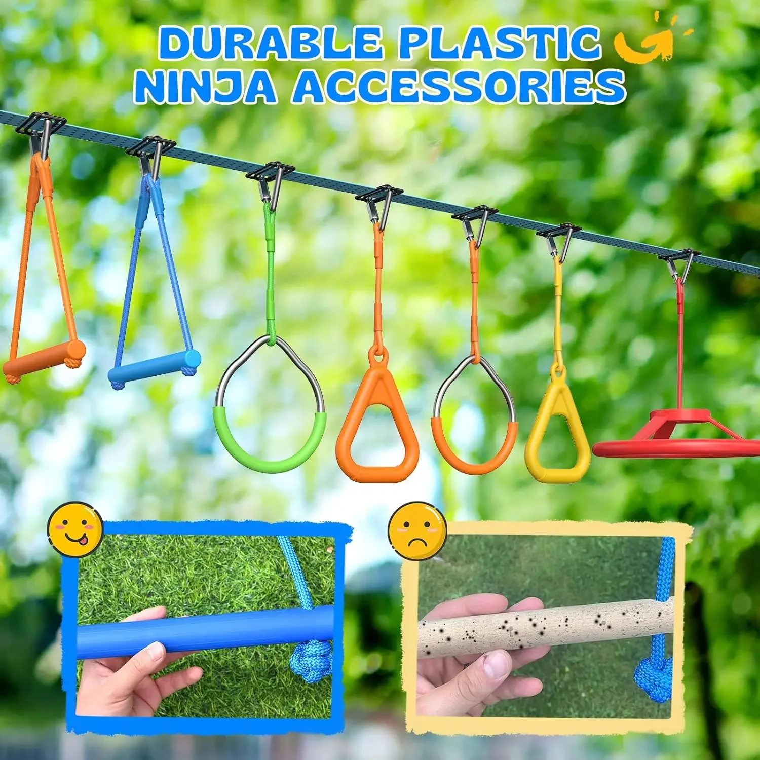 アクティビティ価格：ハップファン 50フィート ニンジャウォ - Kids Outdoor Ninja Course のレビューと価格