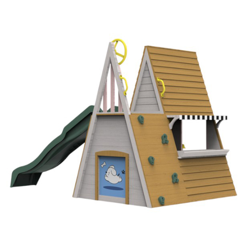 子供用屋外遊具 三角形モンテッソーリ木製キャッスルプレイハウ - Kids Outdoor Wooden Climbing Frame のレビューと価格