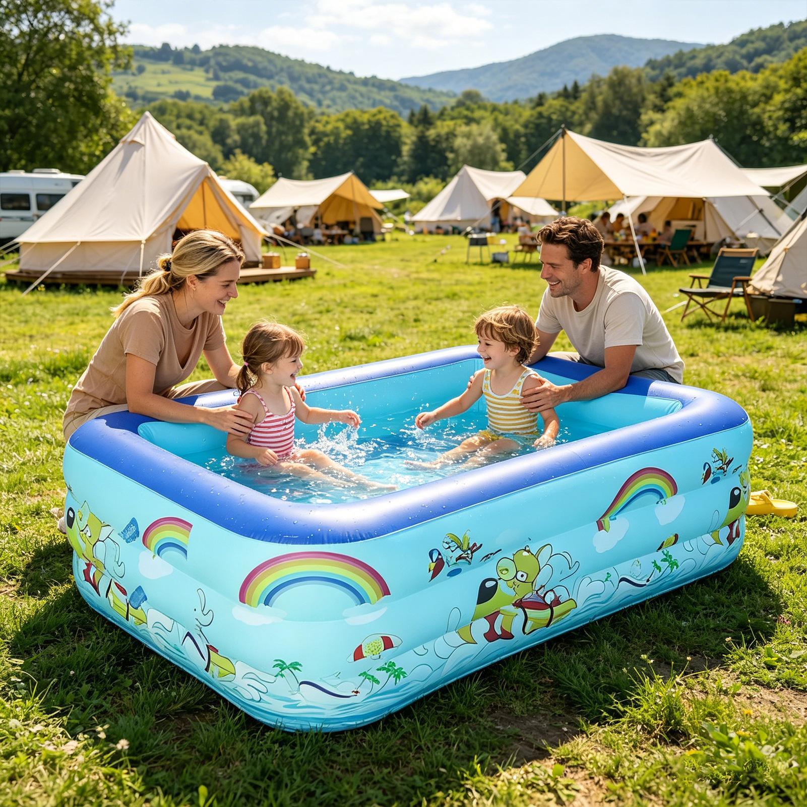 インフレータブルスイミングプール大型ファミリープール PVC - Kids Outdoor Frame のレビューと価格