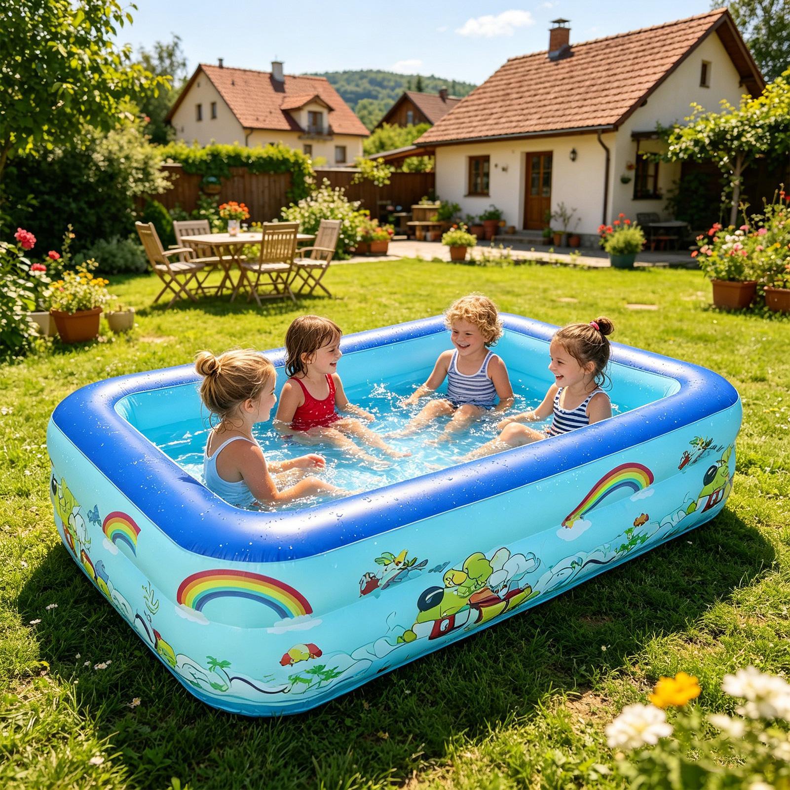 インフレータブルスイミングプール大型ファミリープール PVC - Kids Outdoor Frame のレビューと価格