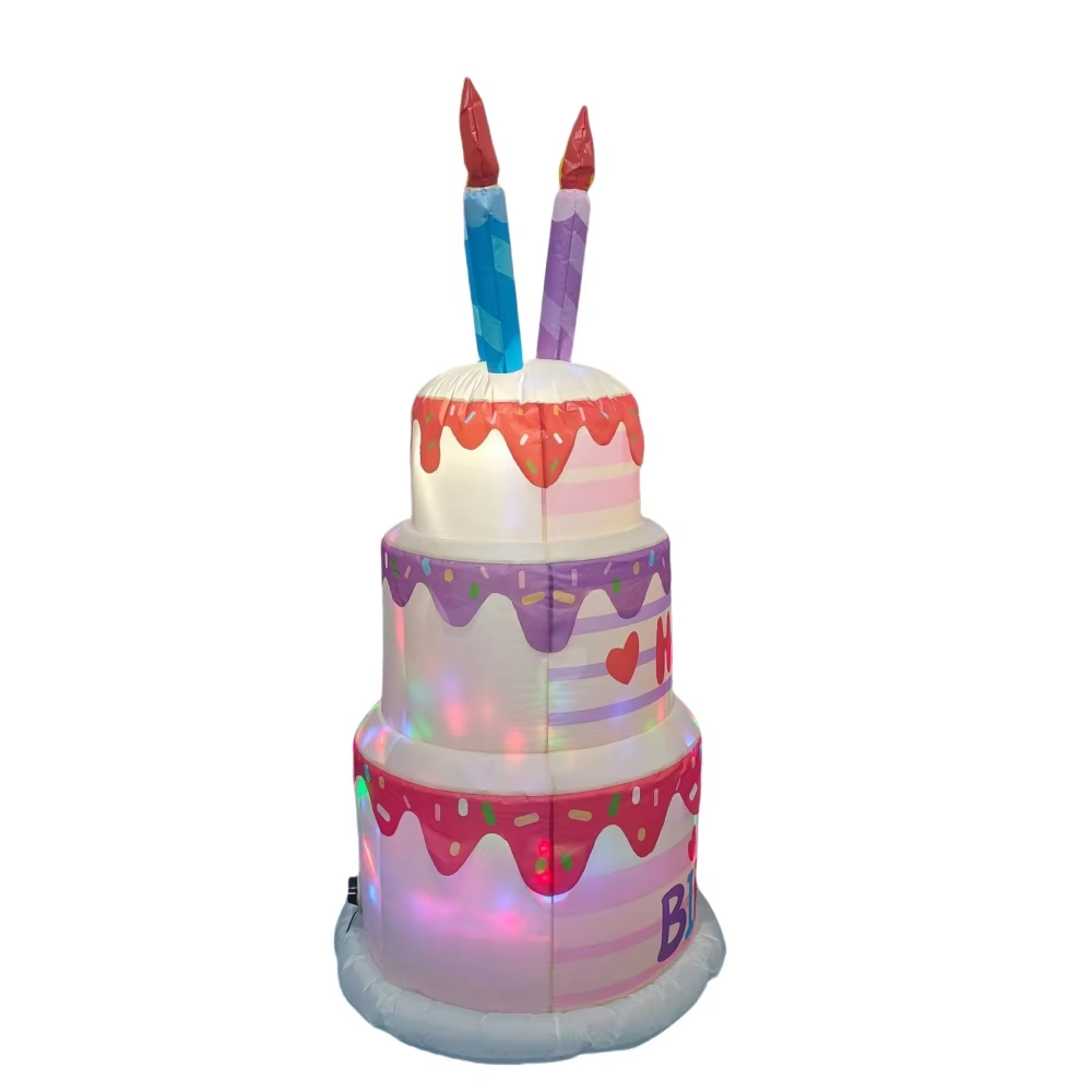1.8M インフレータブルバースデーケーキデコレーション ハ - Kids Outdoor Decor のレビューと価格