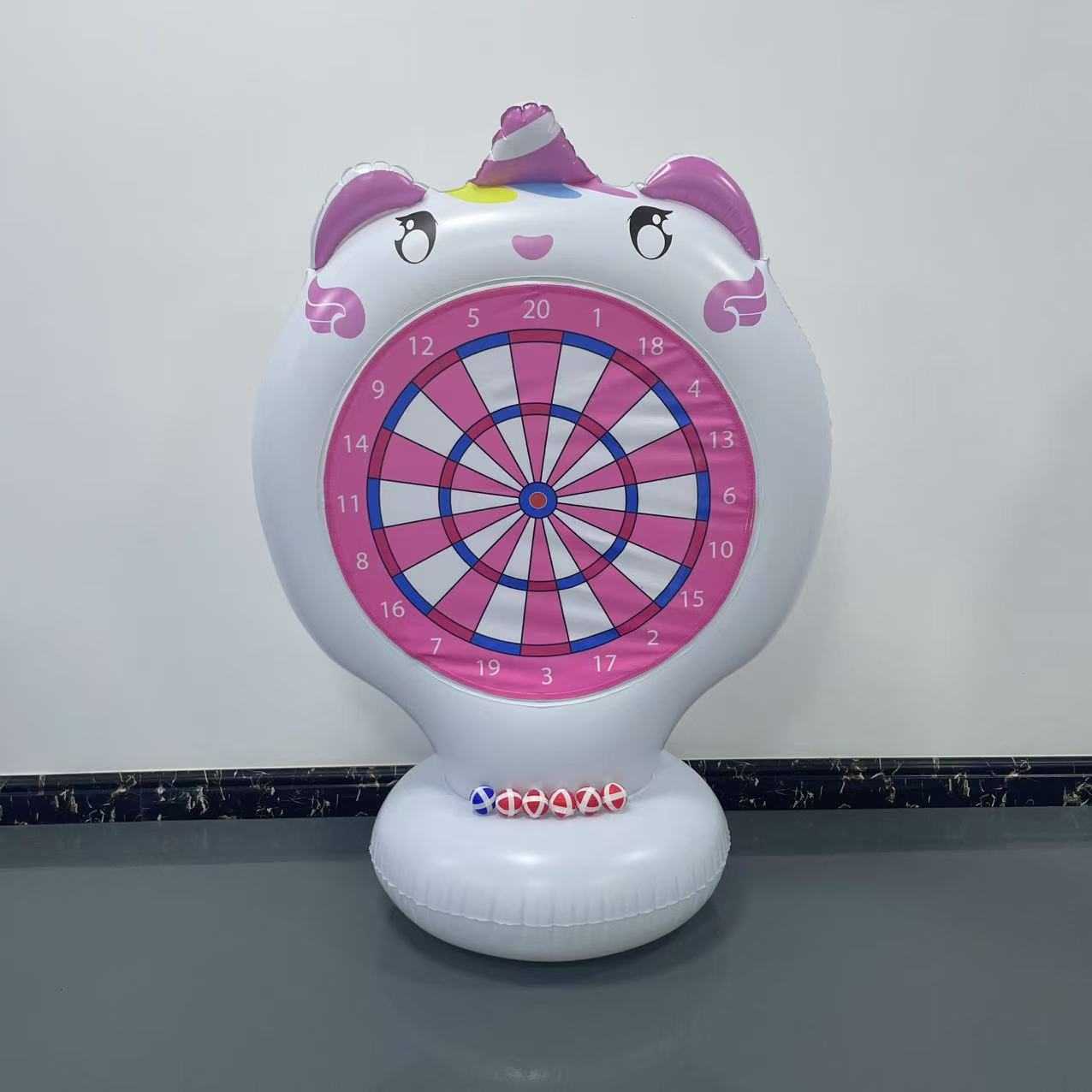 インフレータブルユニコーン投げゲームターゲット粘着ダーツ屋外 - Kids Outdoor Games For Party のレビューと価格