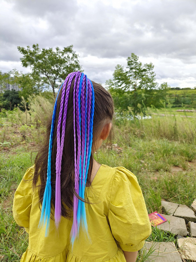 女の子のためのカラフルな三つ編み,ポニーテール,ヘアアクセサ - Kids Outdoor Decor のレビューと価格