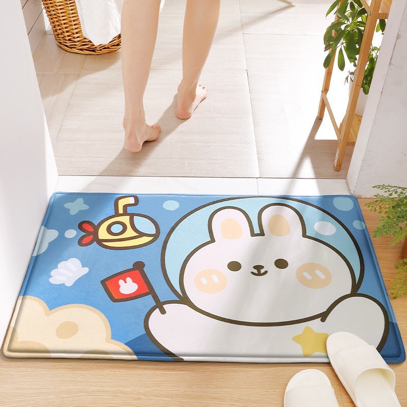 ウサギのウェルカムマット 玄関用 屋外用 プリント ドアマッ - Kids Outdoor Mat Waterproof のレビューと価格
