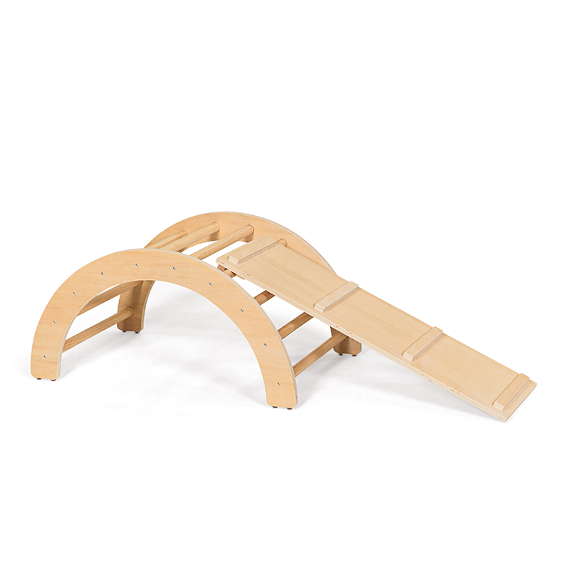 子供用木製クライミングフレームとランプ、屋内外兼用、幼稚園児 - Kids Outdoor Wooden Climbing Frame のレビューと価格